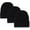 Black 3 Pcs, variant on 3 Pack Unisex Winter Warm Knit Beanie Hats Cuffed Ribbed Skull Caps Toboggan Hat for Women Men