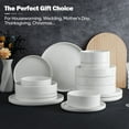 thumbnail image 4 of Vesteel 16 Pieces Dinnerware Sets, Premium Stoneware Dishes Set for 4, Speckled Plates and Bowls Set for Home Restaurant, Microwave and Dishwasher Safe - Off-white, 4 of 10