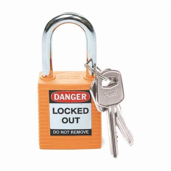 Brady Lockout Padlock,KD,Orange,1-3/4"H 99576