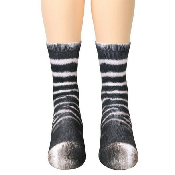Funny Unisex Women Men Adult 3D Printed Animal Paw Crew Socks Cotton 2018  Fashion Crew Socks - Sublimated Print Unisex Cute Cotton Women's  Bottoms 