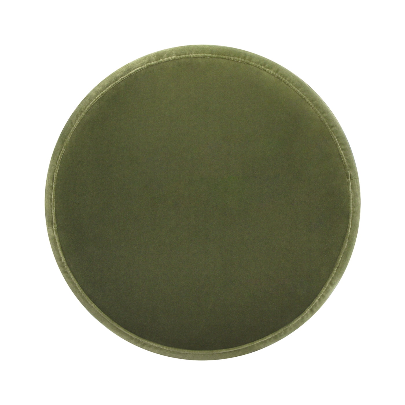 Jennifer Taylor Home Fuji 19" Oversized Round Storage Ottoman, Olive Green Performance Velvet
