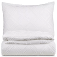 thumbnail image 1 of Bouclair Blanc Obra - Ensemble de Housse de Couette Double, 1 of 10