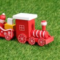 thumbnail image 1 of MOKKHNB 1Set Red Wooden Train For Christmas Party And Home Decoration, 1 of 6