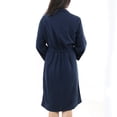 thumbnail image 4 of Unique Bargains Women's Bathrode Knee Length Knit Waffle Spa Robe M Navy Blue, 4 of 7