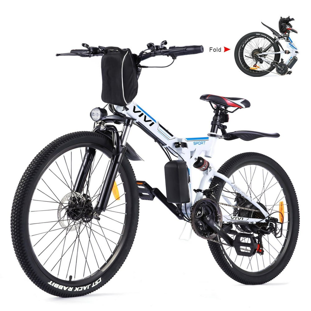 VIVI 26" Electric Bike for Adults,Folding Electric Mountain Bicycle 350W EBike Motor with