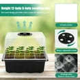 thumbnail image 4 of OIUR Seeds Starter Tray 6 Cells/12 Cells Seeds Germination Tray with Adjustable Humidity Vent Plant Nursery Box for Indoor Garden Bonsai Seedlings Starting Growing, 4 of 7