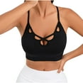 thumbnail image 2 of Socisucc White Bras for Women Plus Size Seamless Push Up Sports Bra Comfortable Breathable Base Tops Underwear, 2 of 3