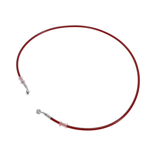 Manguera de aceite de freno de embrague para motocicleta de 130 cm con trenzado de nylon y alambre de acero inoxidable PU, línea de freno hidráulico para motocicletas y bicicletas de tierra, roja