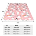 thumbnail image 3 of Fotbe Cute Pink Snowman Cat Manta de Franela Acolchonada con Estampado, Súper Suave y Esponjosa, Extra Grande para Sofá, Cama, Uso Todo el Año-60"x50", 3 of 7