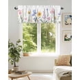 thumbnail image 6 of Pastoral Sunflower Valances for Windows Farmhouse Floral Plants Leaf Valance Rod Pocket Light Filtering Short Window Treatments Curtains for Kitchen Bathroom Living Room Bedroom, 54 x 18 Inch, 6 of 7