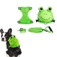 thumbnail image 1 of Arnés tipo mochila para perros, con forma de rana, ajustable, con malla y anilla en D., 1 of 5
