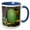 Blue/White, variant on 3drose, Egg of Cassowary Bird, Papua New Guinea - Oc12 Ksu0106 - Keren Su, 11oz Two-tone Red Mug