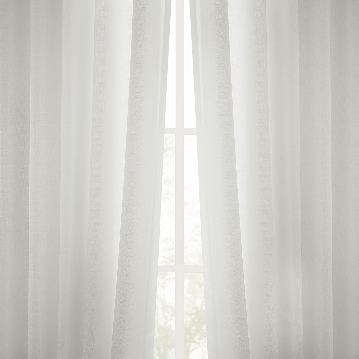 HPD Half Price Drapes Magnolia Off White Italian Faux Linen Room Darkening Curtains with Rod Pocket - 1 Panel - Window Curtains for Living Room & Curtains for Bedroom, 50W X 84L