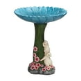 thumbnail image 2 of Fridja Resin Rabbit Bird Bath Bowl Standing Resin Bird Feeders Bird Bath Bowl Garden Yard Statue Ornament Simulation Bunny for Eater Decor, 2 of 9