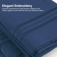 thumbnail image 5 of CGK Linens 6-Piece Extra Deep Pocket Sheet Set With Extra Matching Pillowcases - Full Size Bed Sheets Fits 18"-24" Mattresses, Navy Blue, 5 of 7