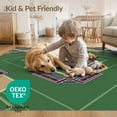 thumbnail image 4 of ODIKA 3'x5' Washable Area Rug Non-Slip, Flatweave, Easy Care Scoreboard Layout With Plate Center Emblem Baseball Field Sport Playful for Hallway, Laundry Room, 4 of 7