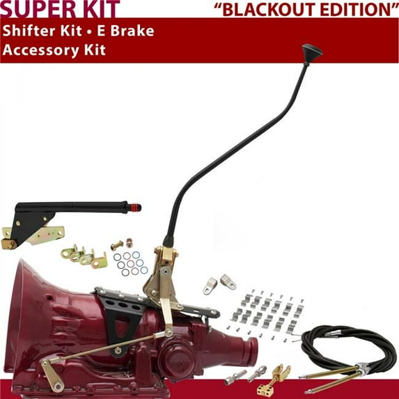 American Shifter 4L60E Shifter Kit Black 23 in. Swan E Brake Cable Clamp Clevis for DE615