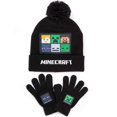 thumbnail image 2 of Minecraft - Set de Gorro, Guantes y Bufanda Personaje para Niños/Niñas (Negro, Verde), 2 of 5