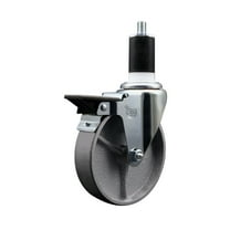 5 Inch Semi Steel Swivel 1-1/2 Inch Expanding Stem Caster with Brake SCC