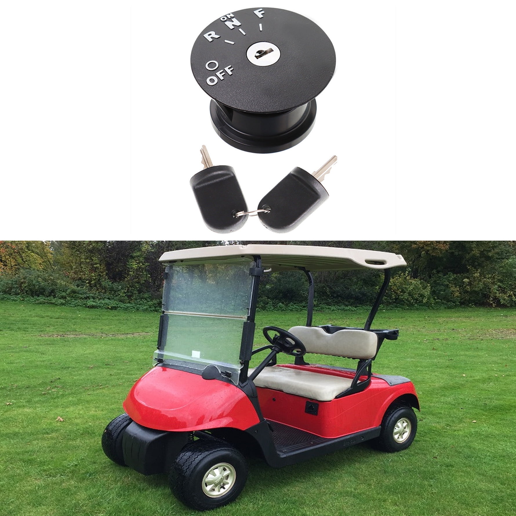 LABLT Ignition Switch with Keys 4 Position Replacement for 48V RXV EZGO