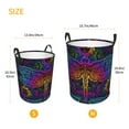 thumbnail image 5 of Daiia Indian Mandalas Dragonfly Round Laundry Basket with Handles Thickened Waterproof Circular hamper,Dirty Clothes Storage Basket for Bedroom,Bathroom,College Dorm-Medium, 5 of 8