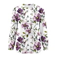 thumbnail image 4 of Frostluinai Womens Tops Long Sleeve Floral Print Sweatshirts Trendy Casual Crewneck Pullover Lightweight Fall Comfy Shirts S-3XL, 4 of 6