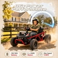 thumbnail image 4 of iYofe 36V Electric Ride on Car, 500W Electric Car for Kids with EVA Wheel, Max Speed 9 mph, Spring Suspension, Adjustable Seat, Bluetooth, Powered Ride on Toys for Big Kids Boys Girls, Red, 4 of 10