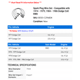 thumbnail image 2 of Spark Plug Wire Set - Compatible with 1974 - 1979, 1984 - 1986 Dodge Colt RWD 1975 1976 1977 1978 1985, 2 of 2