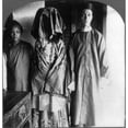 thumbnail image 2 of China Bridal Couple 1905. Na Chinese Bride With Her Face Covered Posing Between Her Groom And Another Woman China., 2 of 4
