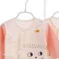 thumbnail image 3 of Linfrsh Preemie Clothes Girls Infant Romper+Burp Cloth+Bib+Mittens+Shoes+Cap Set Breathable Healthy Fabric Tops for Baby(Light Pink,0-3 Months), 3 of 4