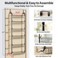 Delamu 6 Tier Over the Door Pantry Organizer, Metal Storage Rack