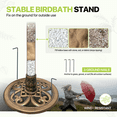 thumbnail image 5 of Magshion 35" Outdoor Pedestal Birdbath & Feeder, Vintage Lotus Design, Durable Polypropylene, Garden Accent for Lawn/Backyard/Patio, Bronze, 5 of 8