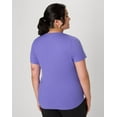 thumbnail image 2 of Hanes Just My Size Cotton Jersey Short Sleeve V-Neck T-Shirt (Plus ) Petal Purple 4X Women's, 2 of 5