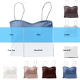 thumbnail image 3 of Sevevn Women's Basic Spaghetti Strap Crop Top Camisole Sleeveless Tube Cami Shirts Tank Tops With Removable Padding White Free Size, 3 of 6