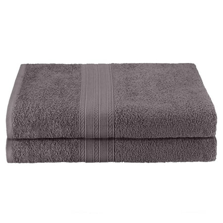 Impressions 100% Ring spun Cotton 2PC Bath Sheet Towel (Best White Bath Towels)