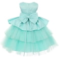 thumbnail image 2 of BNY Little Girls Rhinestones Satin Tulle Baby Infant Toddler Flower Girl Dress Ivory 4T TR 029 BNY Corner, 2 of 3