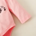 thumbnail image 6 of 12 Months Baby Girls Clothes 18 Months Girls 3PCS Fall Winter Outfits Set Letter Print Infant Girls Long Sleeve Top Camo Pants Set with Headband Pink, 6 of 9