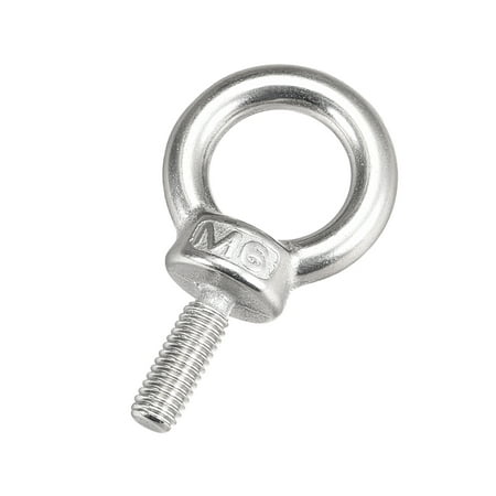 

5Pcs M6x16mm Thread 16mm Inside Dia 27mm OD 304 Stainless Steel Lifting Eye Bolt