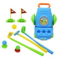 thumbnail image 2 of golf de plástico de 9 piezas, de palos para golf para niños, juguete deportivo libre, azul CUTICAT Juego de minigolf, 2 of 8