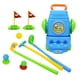 thumbnail image 2 of para golf Azul para Niños - Carro con Ruedas, 3 Pelotas, 3 Palos, 2 Agujeros de Práctica, 2 of 8