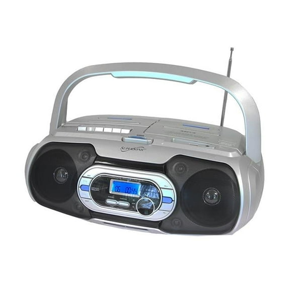 Supersonic Bluetooth Compatible Portable MP3 CD Cassette FM Radio Boombox