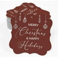 thumbnail image 2 of Inkdotpot Pack Of 50 Real Silver Foil Bracket Shape Paper Tags Merry Christmas & Happy Text Favor Hang Tags, 2 of 7