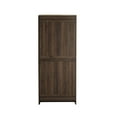 thumbnail image 4 of Llinc Store 75" Tall 2-Door Wardrobe Closet with 4 Shelves Bedroom Farmhouse Armoire with Hanging Rod, Walnut, 4 of 5