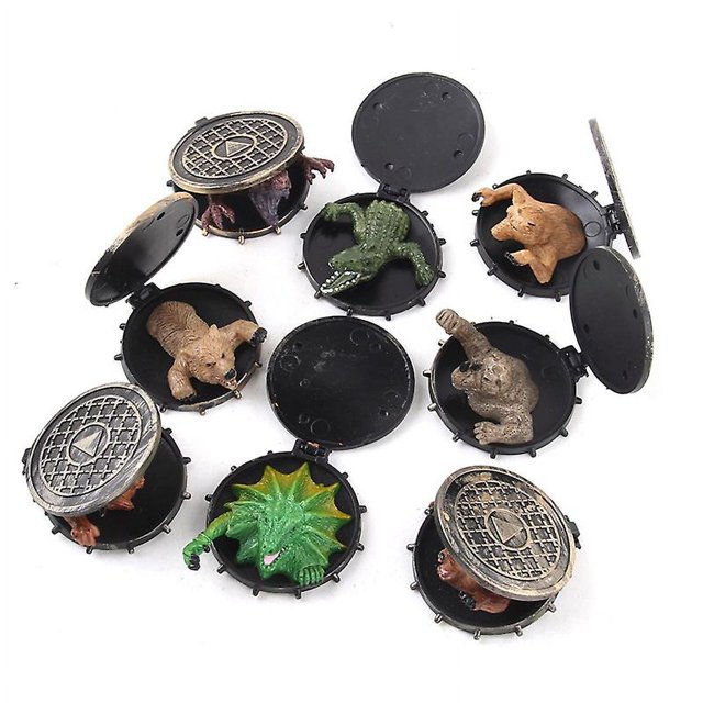 Figuras animales YONGSHENG modelo de estatua de fauna 2inch 8 PC