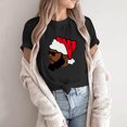 thumbnail image 2 of Camiseta informal con estampado de árbol de Navidad de manga corta y cuello redondo para mujer Pompotops hfajkhk124626, 2 of 6