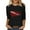B-Black, variant on GERsome American Flag T-Shirts for Women 3/4 Sleeve Crew Neck 4th of July USA Patriotic Casual Graphic Tees Summer Loose Fit Pullover Tops S-2XL
