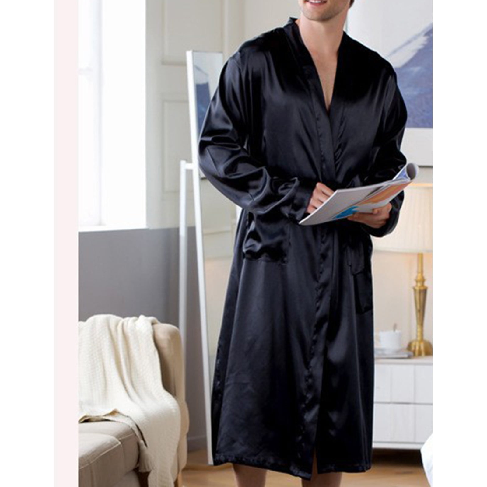 Mens pajama and robe set sale