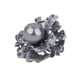 thumbnail image 5 of Broches para mujer con flor de diamantes de imitación, chapados en plata, hebilla para bufanda, clip, joyería negra, 5 of 6
