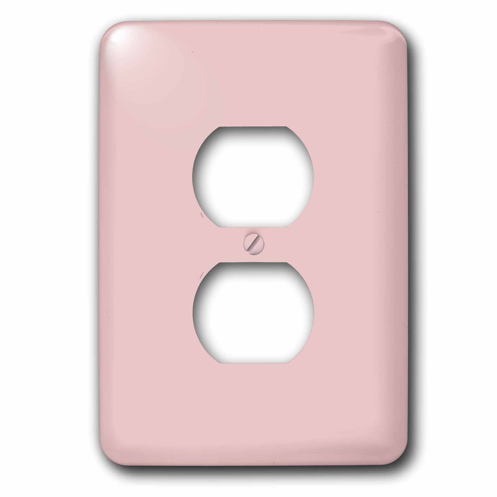3dRose Creamy Blue Watercolor Ombre 2-Outlet Cover - Aqua, Metal Switch Plate