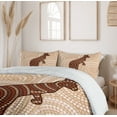 thumbnail image 6 of Ambesonne Abstract Art Duvet Cover Set, Kangaroo with Dots, 2-Calking, Peach Brown Redwood, 6 of 7